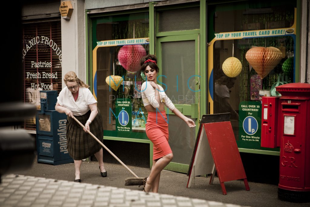 Cheryl Cole behind the scenes for the 'Under the Sun' (2012) shoot at Wimbledon Studios.